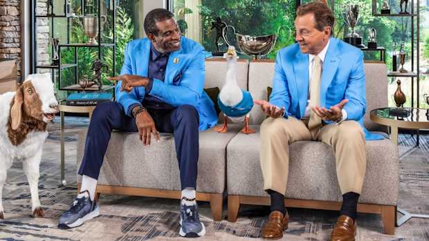 Deion Sanders and Nick Saban in Aflac commercials